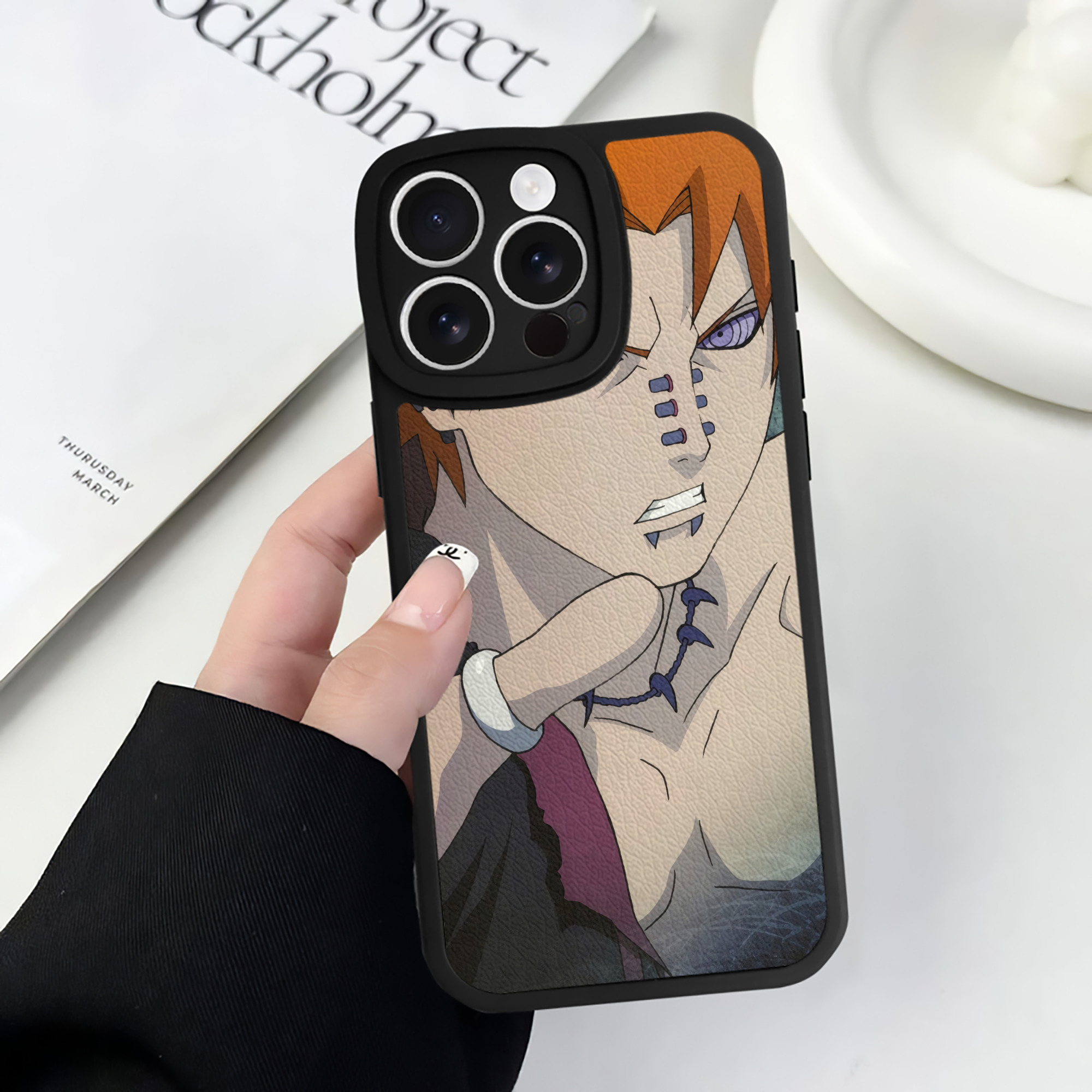 （画像用） NARUTO -ナルト- NARUTO -ナルト- 疾風伝 【iPhone 16シリーズ対応】シリコンスマホケース（レザー調） 材質：シリコン